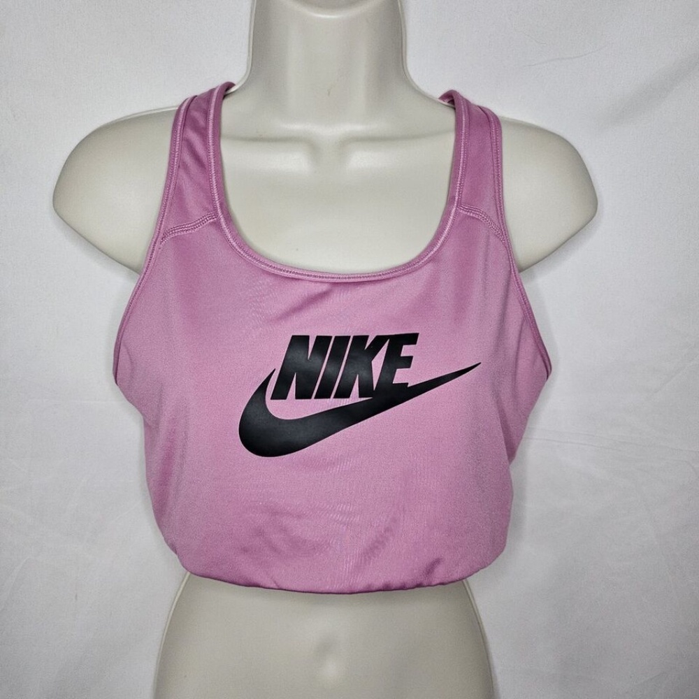 Womens Nike CN5262 Dri Fit Swoosh Bra Medium Support Pink Sports Bra Size XL